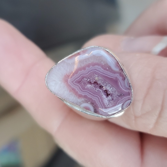 New Men's Solar Quartz Agate 925 Silver Ring. - Picture 16 of 16